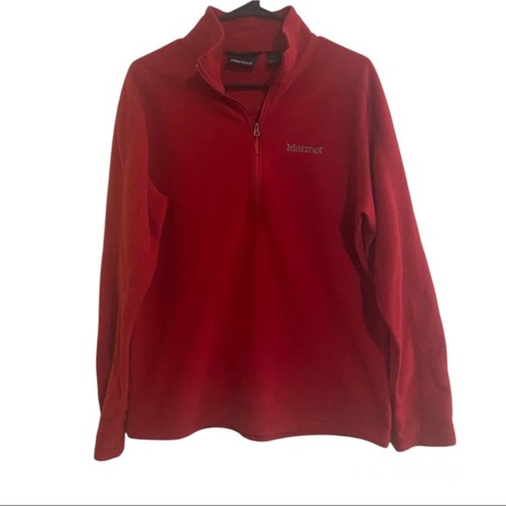 MARMOT POLARTEC HALF ZIP FLEECE RED woman's size medium